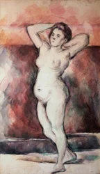 Stehender weiblicher Akt